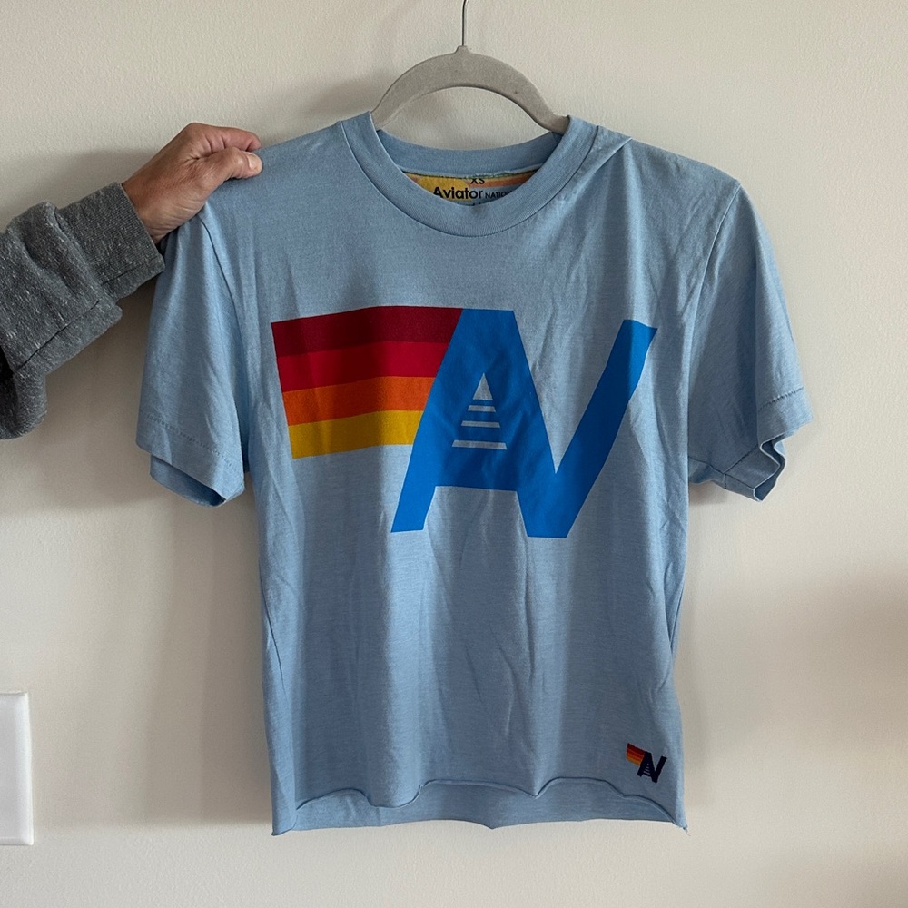 Blue Aviator Nation tee!